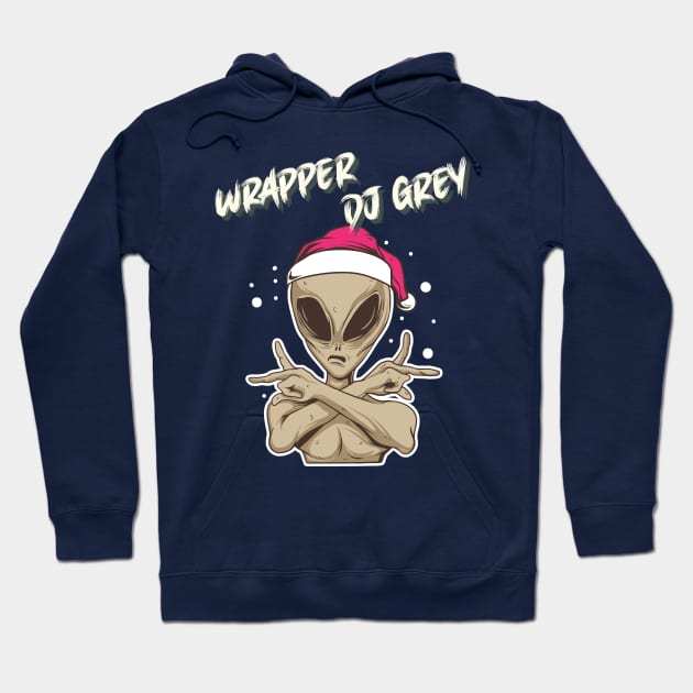 Wrapper DJ Grey Alien I Believe Design Hoodie by OldTony